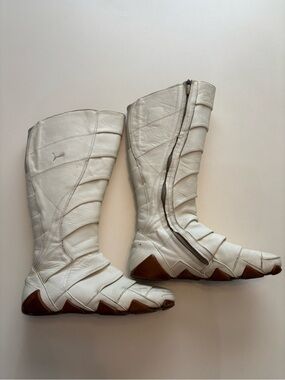 Puma satori alto rare 2005 White Leather  archived/gorpcore samurai armor Boots